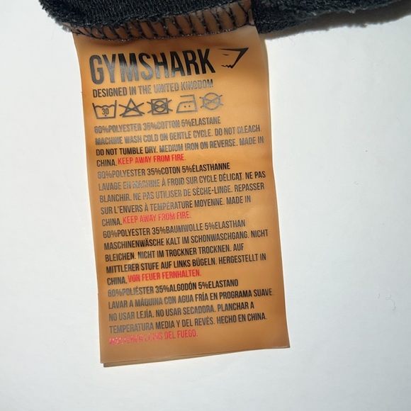 Gym Shark Sweater Jacket Womens Black Hoodie Full Zip Front Athletic Activewear - Picture 8 of 8